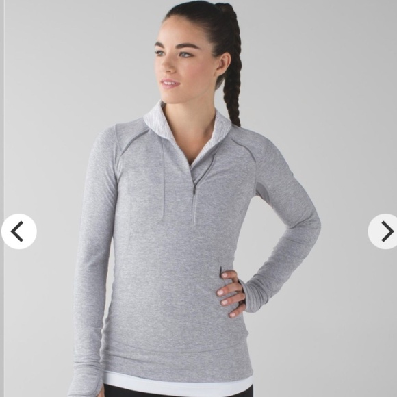 Lululemon Think Fast Pullover Size 4 Gray - Picture 1 of 15